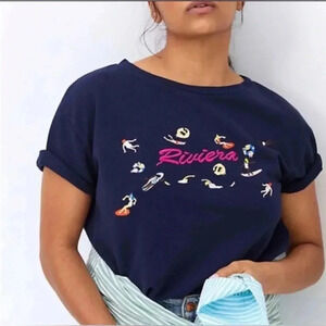 NWT Maeve Rivera Short Sleeve Sweatshirt Size Large